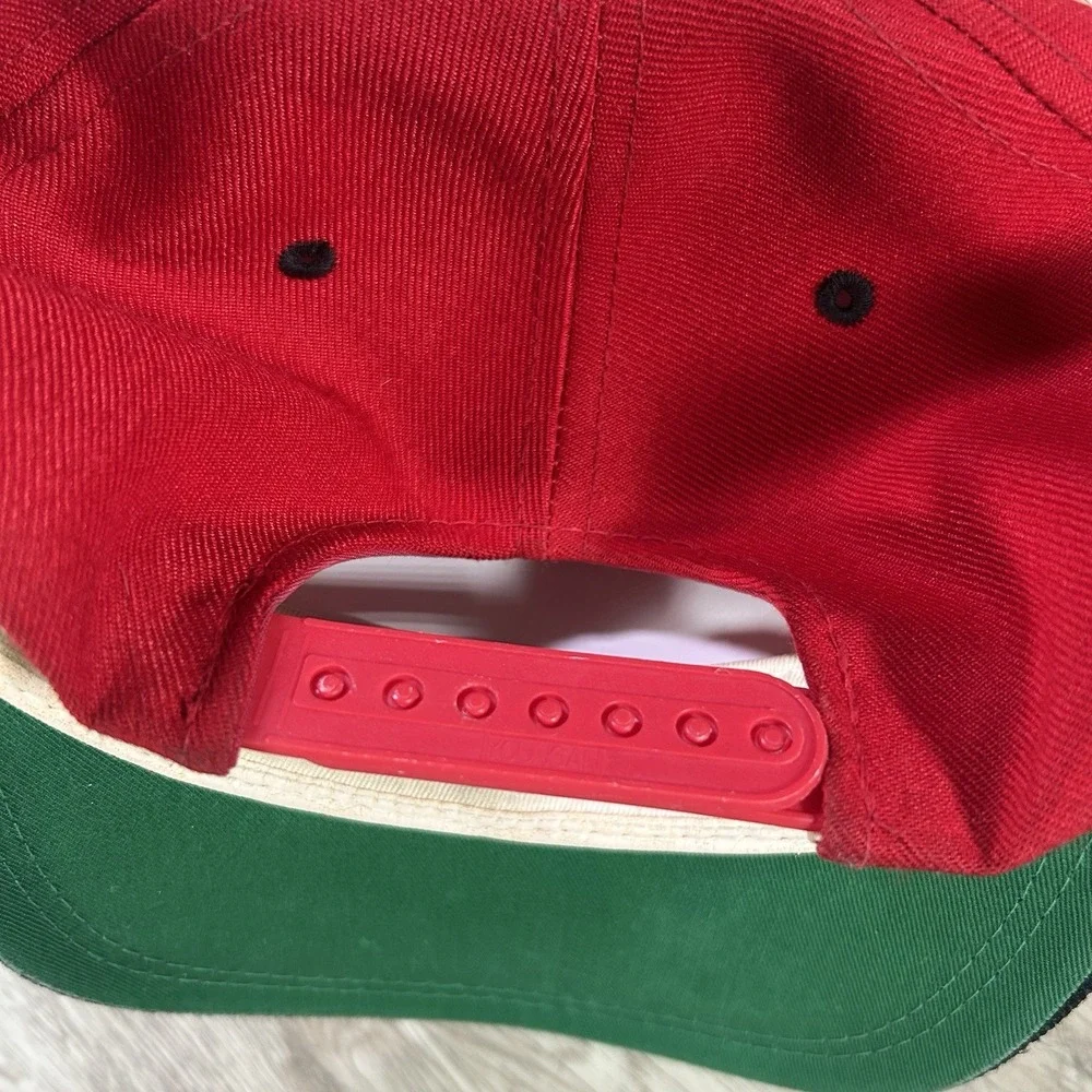 VTG Sports Specialties Chicago Bulls Script Snapback Hat NBA‎ Black Red Wool Cap
